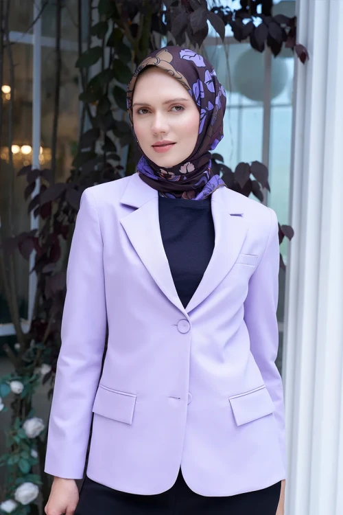 Aria Koleksiyonu Belle Desen Eşarp - Mürdüm 