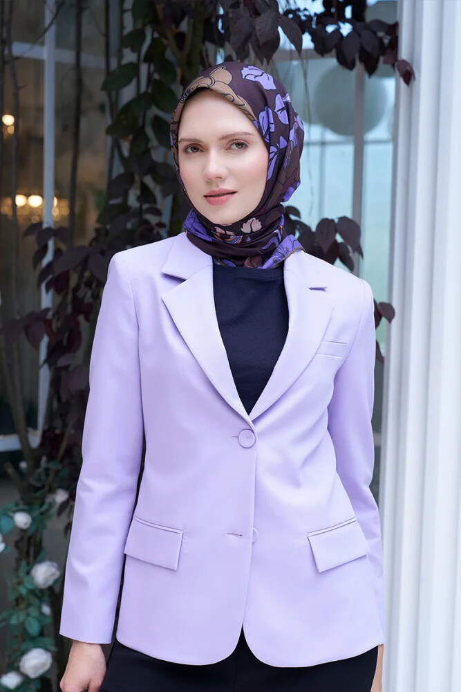 Aria Koleksiyonu Belle Desen Eşarp - Mürdüm - MADAME POLO