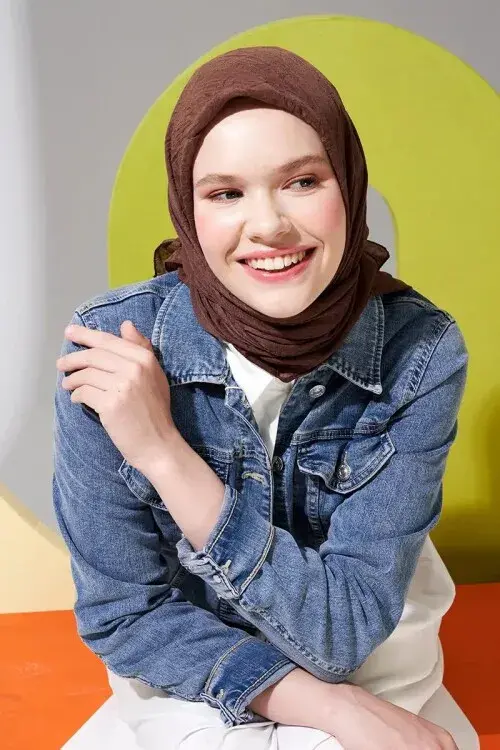 Bambu Kraş Eşarp - Brownie 