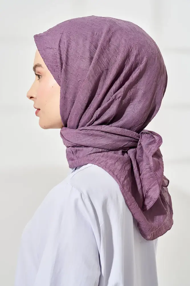 Bambu Kraş Eşarp - Mor - 2