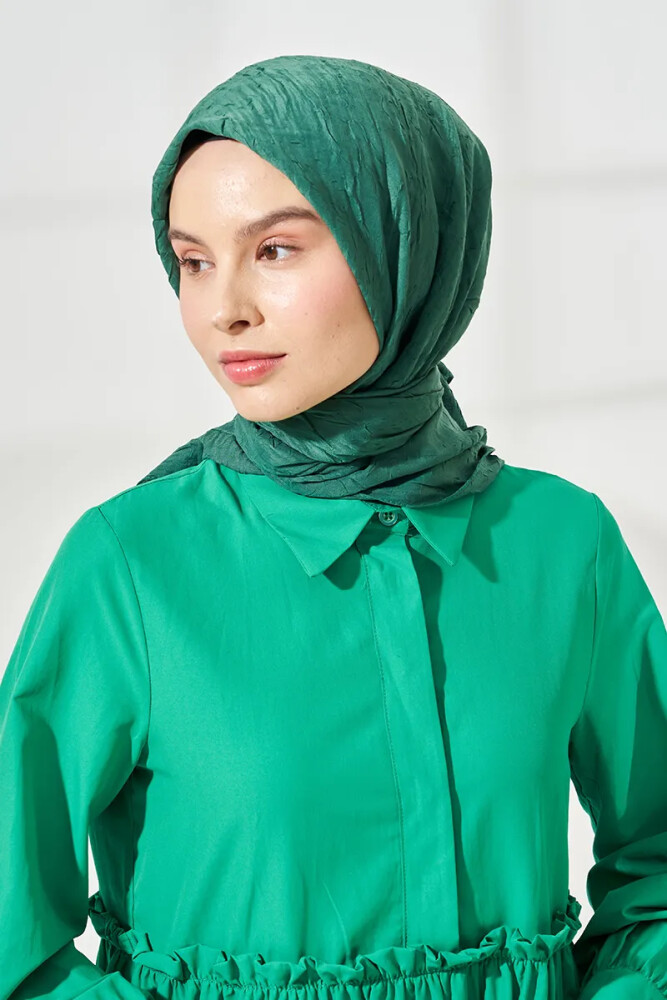 Bambu Kraş Eşarp - Zümrüt Yeşili - MADAME POLO