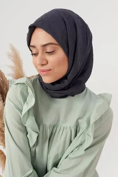 Bambu Kraş Şal - Antrasit - 1