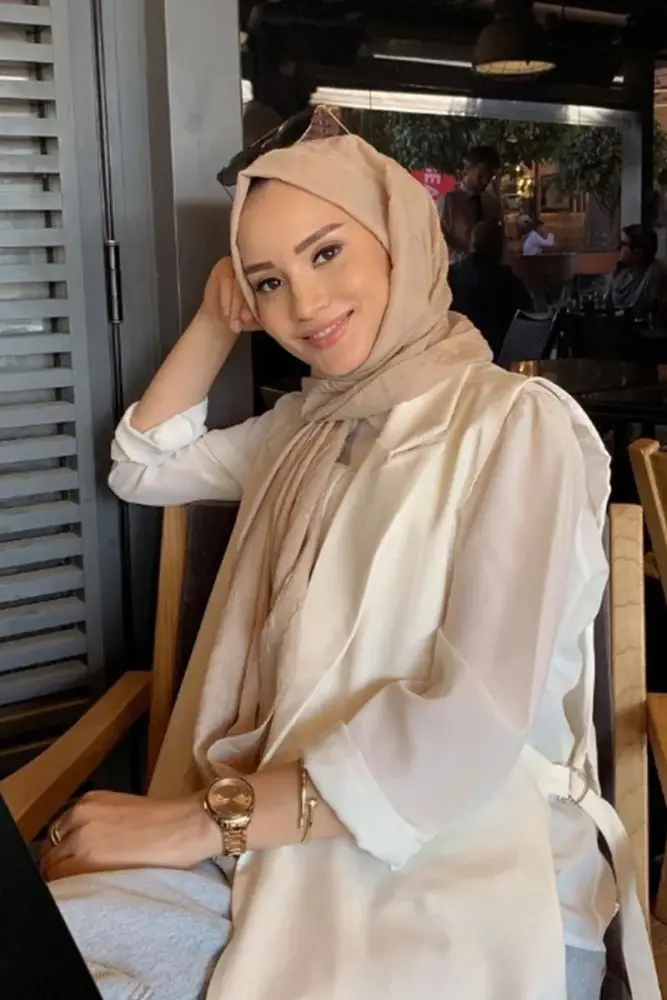 Rabia Hundi Bambu Kraş Şal - Koyu Bej - 1