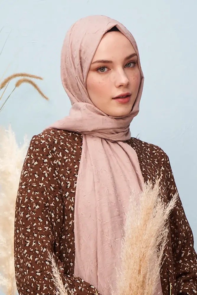 Bambu Kraş Şal - Vizon - 1