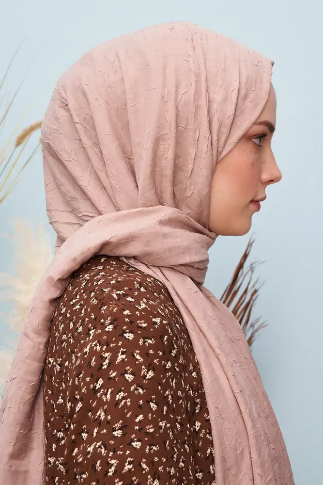 Bambu Kraş Şal - Vizon - 3