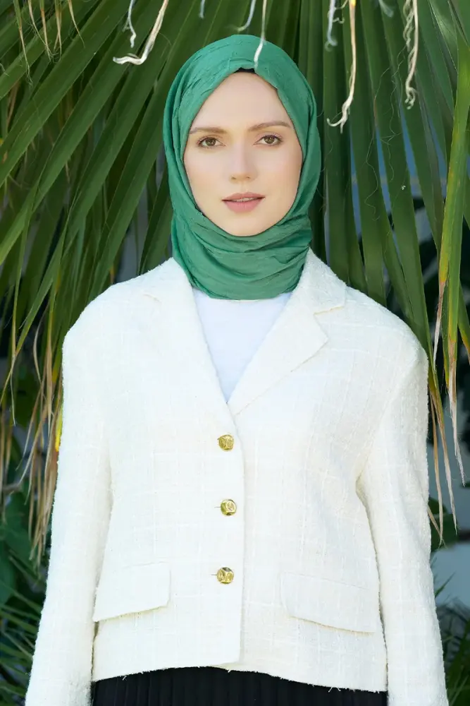 Bambu Kraş Şal - Yosun Yeşili - 1