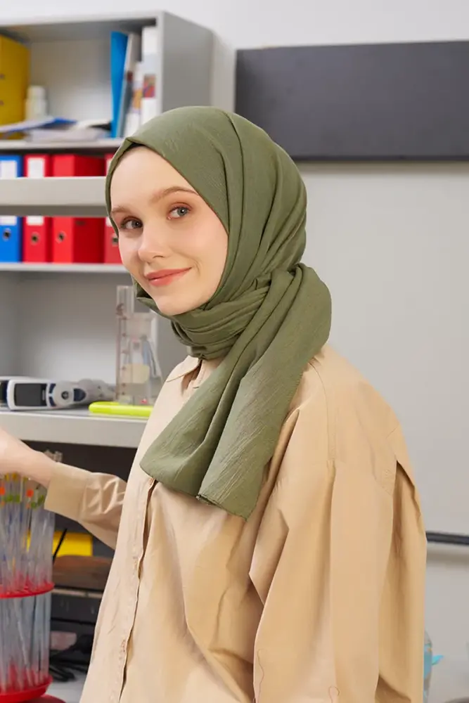 Kübra Koç Comfort Pamuk Şal - Çağla - 2