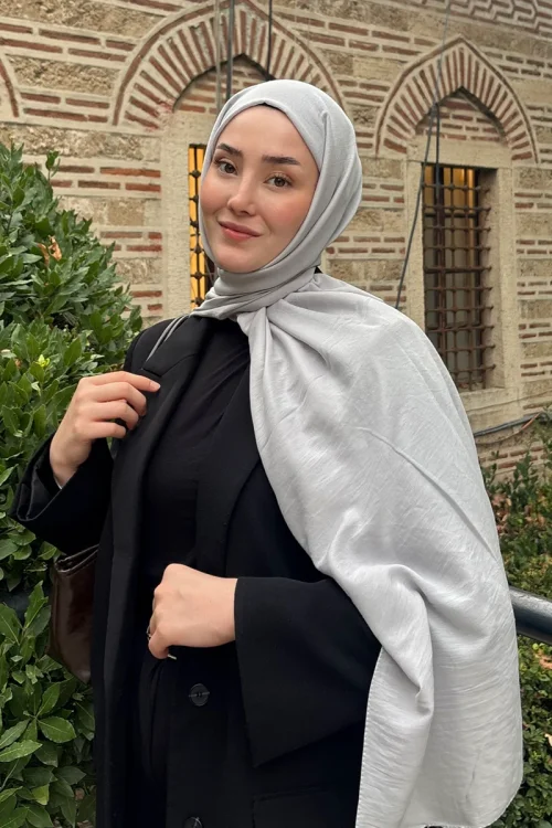 Comfort Pamuk Şal - Gri - MADAME POLO