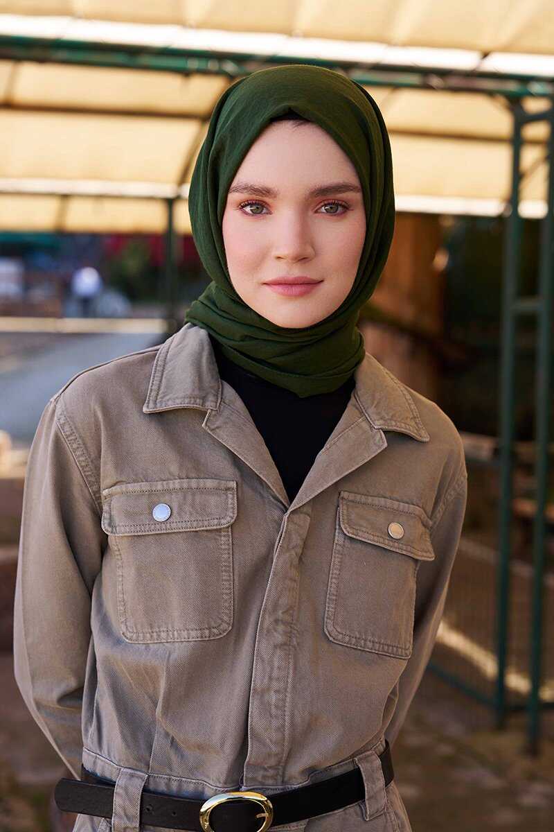 Comfort Pamuk Şal - Haki - MADAME POLO