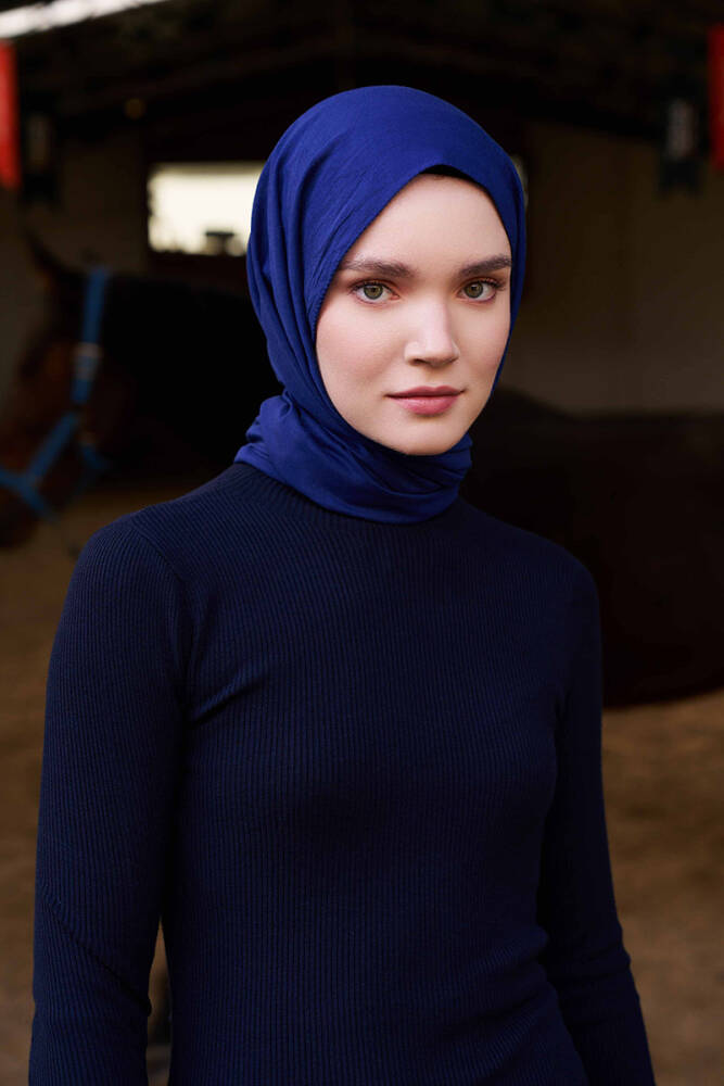 Comfort Pamuk Şal - Koyu Mavi - 3