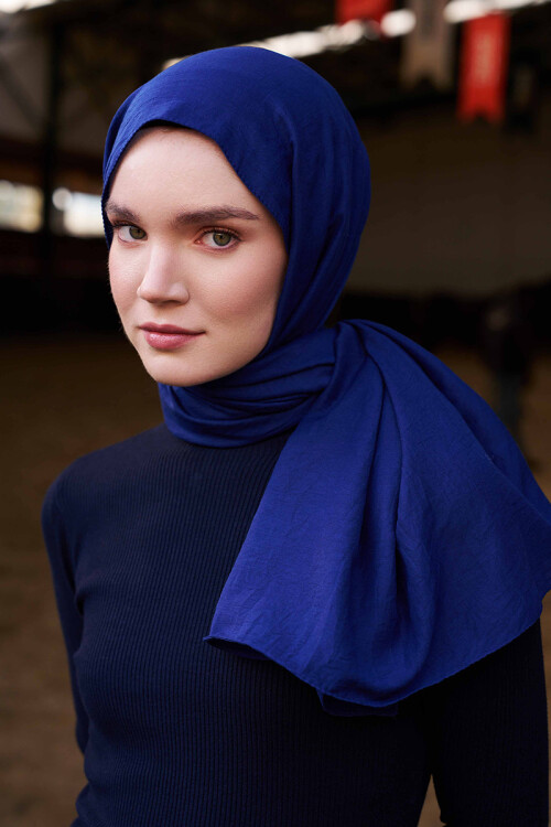 Comfort Pamuk Şal - Koyu Mavi 