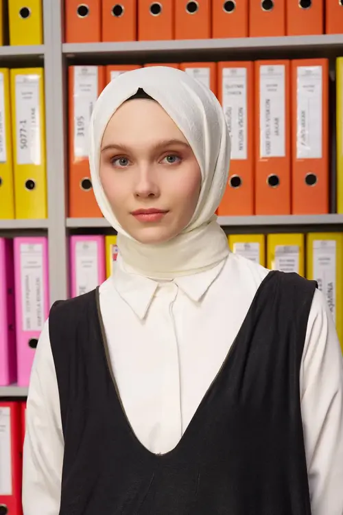 Comfort Pamuk Şal - Krem 