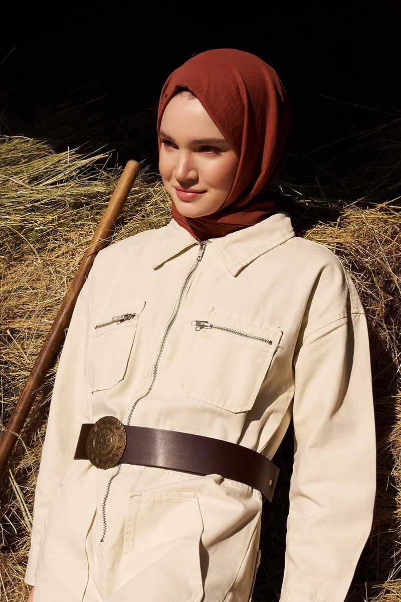 Comfort Pamuk Şal - Taba - MADAME POLO