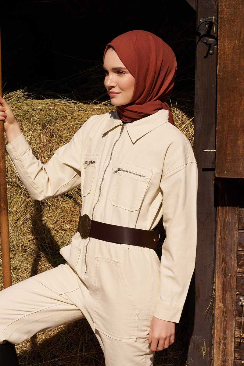 Comfort Pamuk Şal - Taba - MADAME POLO