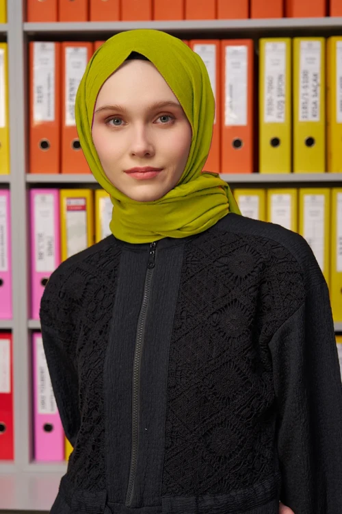 Comfort Pamuk Şal - Yağ Yeşili 