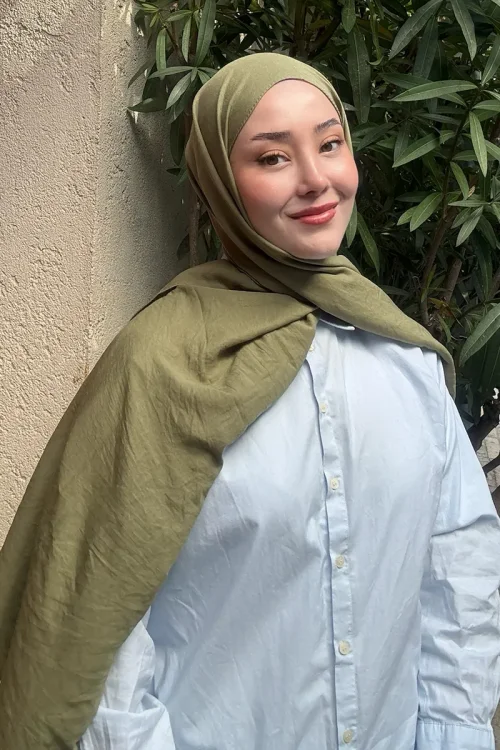 Comfort Pamuk Şal - Yaprak Yeşili 