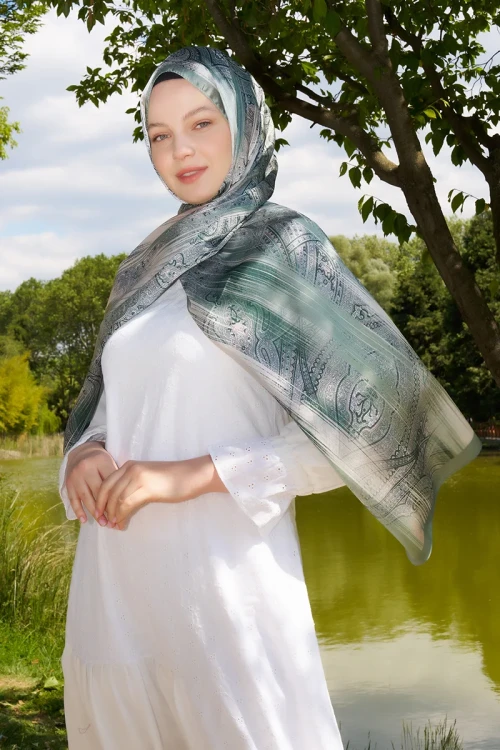 Crystal Hola Desen Şal - Mint 