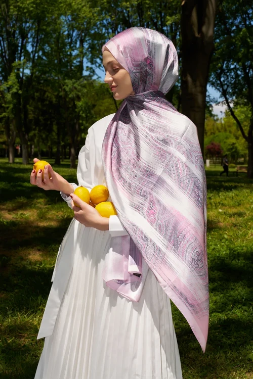 Crystal Hola Desen Şal - Pembe 
