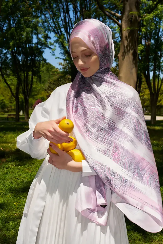 Crystal Hola Desen Şal - Pembe - 2