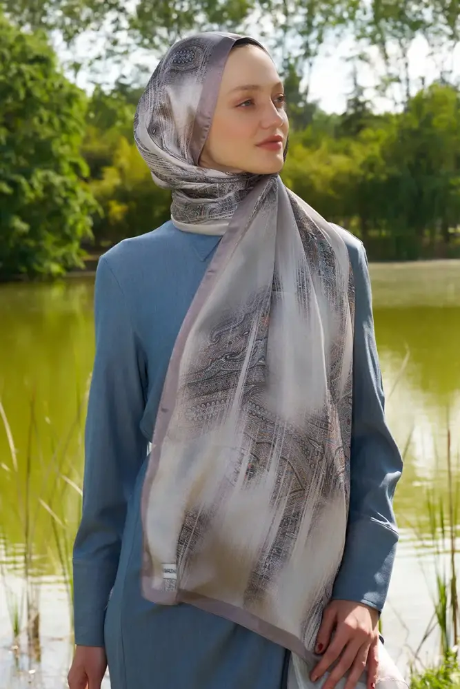 Crystal Hola Desen Şal - Vizon - 3