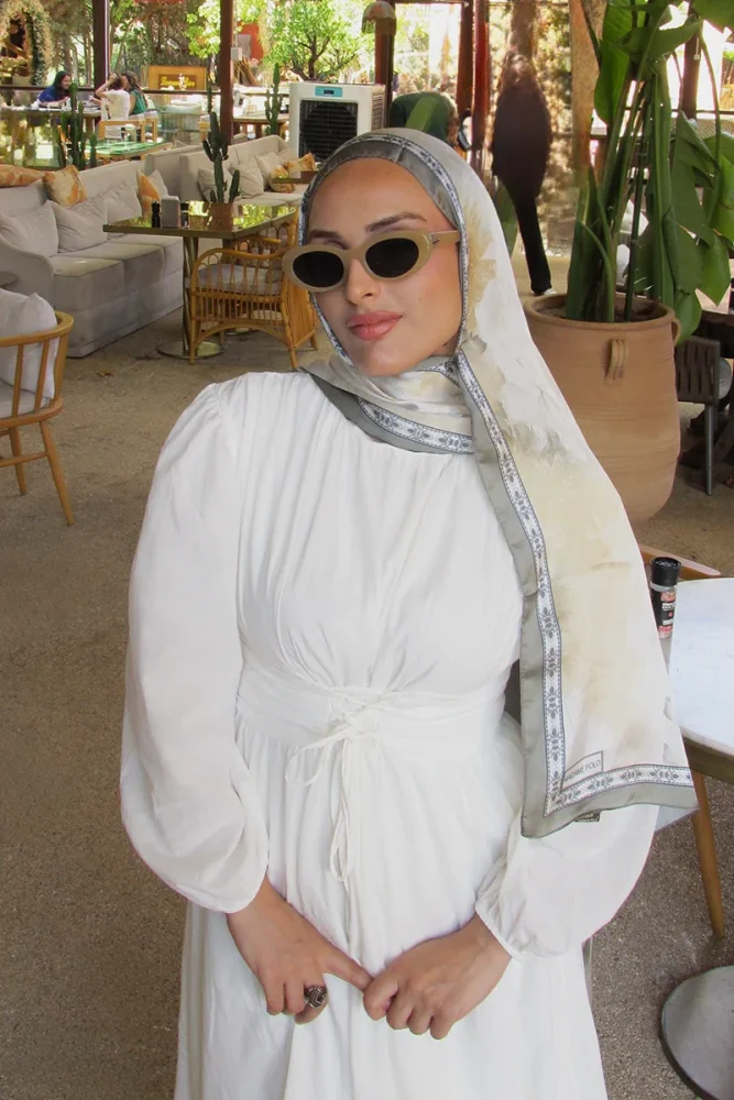 Crystal Perla Desen Şal - Haki - 1