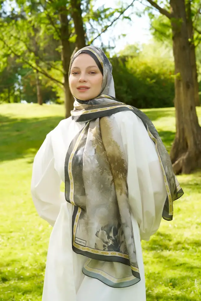 Crystal Perla Desen Şal - Yeşil - 3