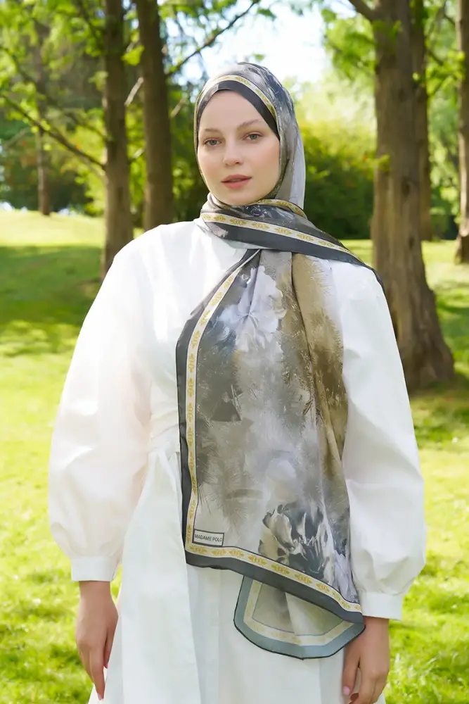 Crystal Perla Desen Şal - Yeşil - 4