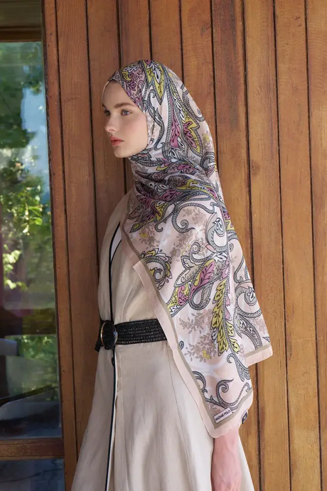 Endless Alive Desen Şal - Bej - 2