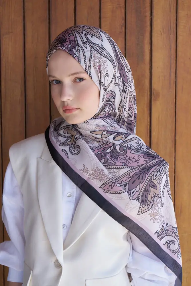 Endless Alive Desen Şal - Siyah - 1