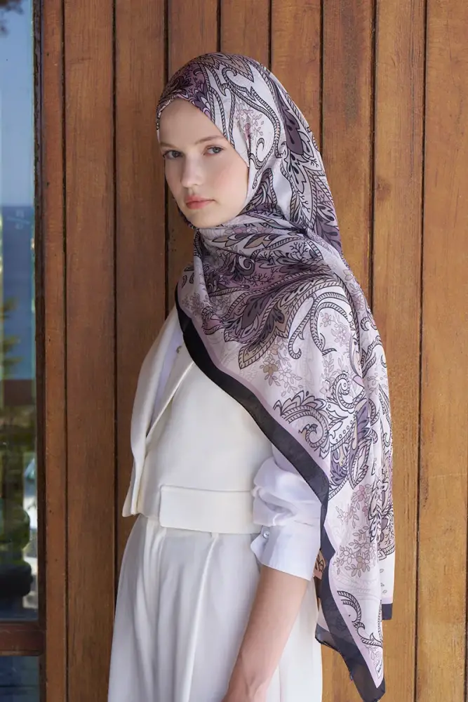 Endless Alive Desen Şal - Siyah - 3