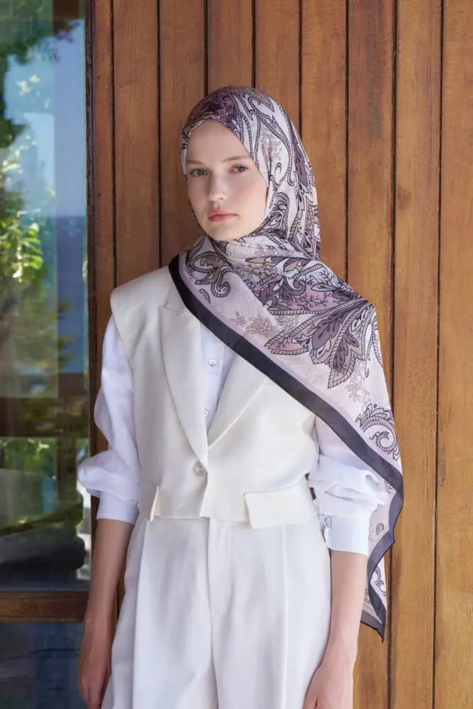 Endless Alive Desen Şal - Siyah - 4