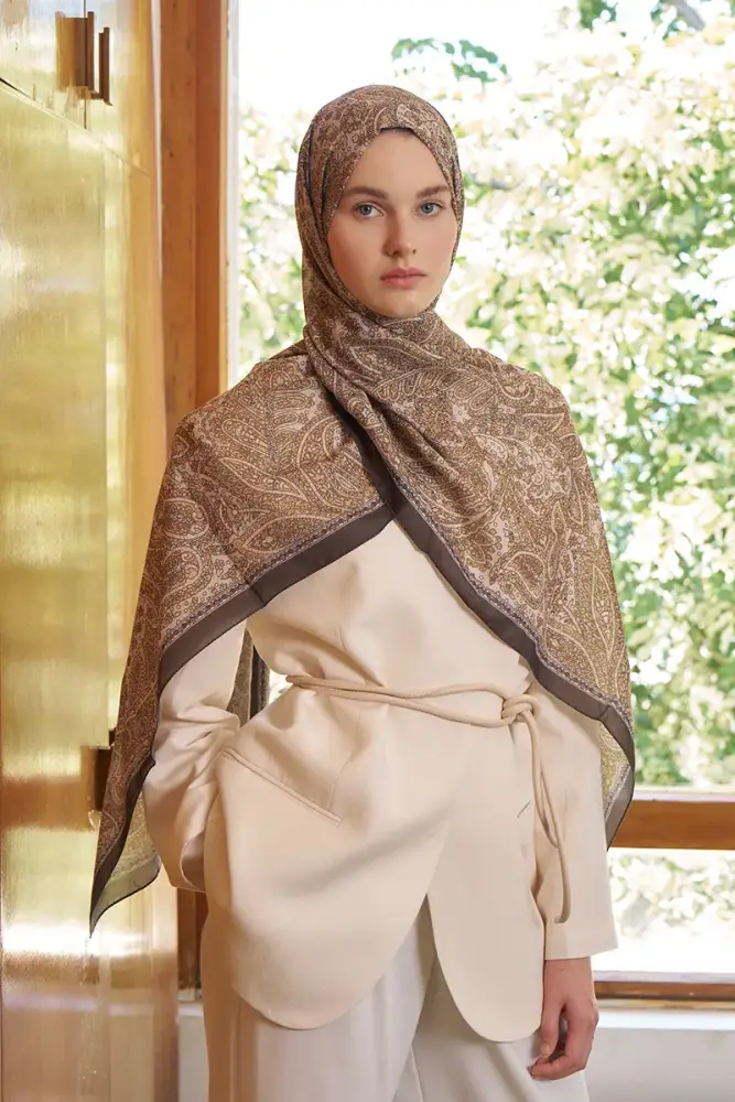 Endless Lena Desen Şal - Hardal - 5