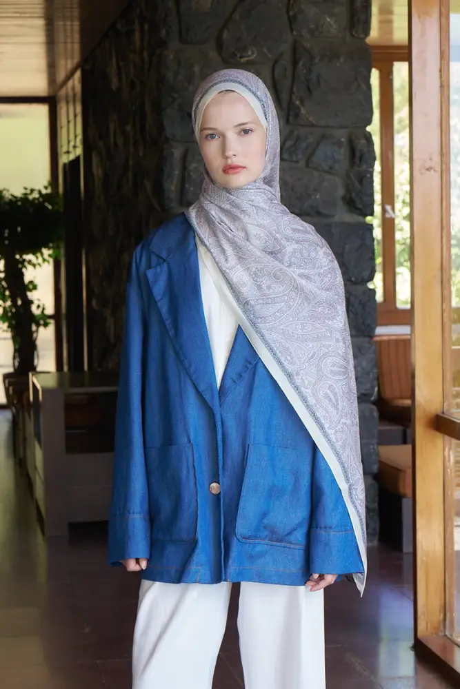 Endless Lena Desen Şal - Sarı - 4