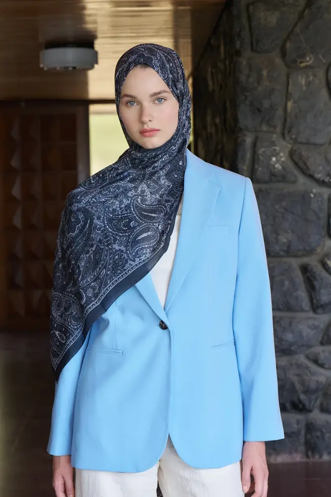 Endless Lena Desen Şal - Siyah - 2