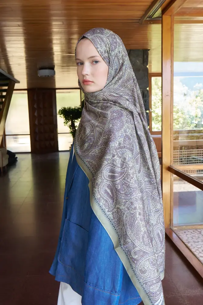 Endless Lena Desen Şal - Yeşil - 3