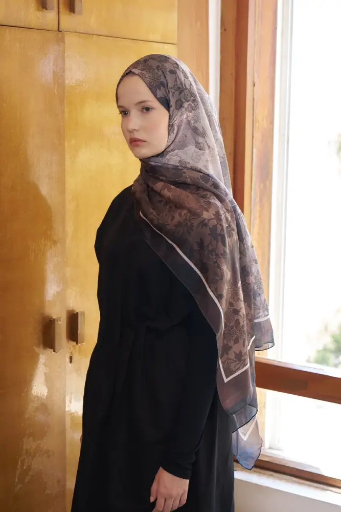 Endless Sunlit Desen Şal - Kahverengi - 2