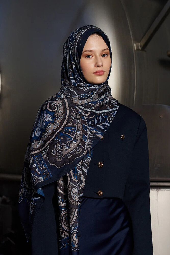 Tubaliya Ethnopure Collection Hves - Lacivert / Kahve - MADAME POLO