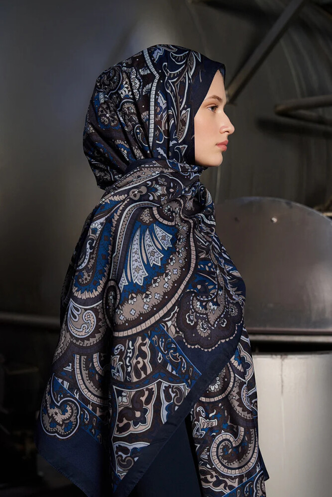 Tubaliya Ethnopure Collection Hves - Lacivert / Kahve - MADAME POLO