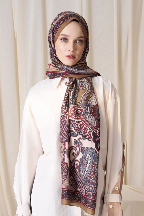 Historical Dionessa Desen Şal - Yağ Yeşili 