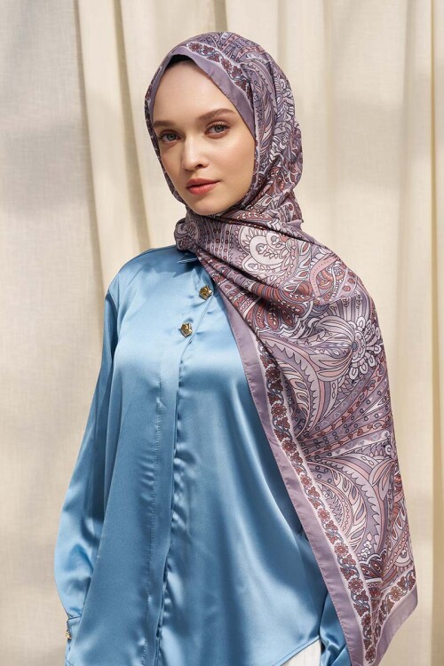 Historical Florentis Desen Şal - Soft Gri 