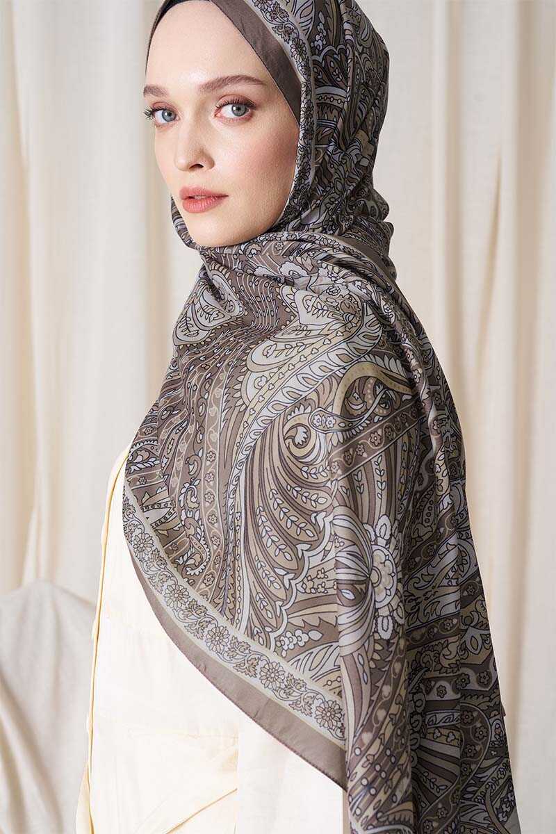 Historical Florentis Desen Şal - Vizon - MADAME POLO