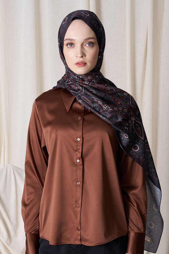 Historical Livia Desen Şal - Acı Kahve - 2