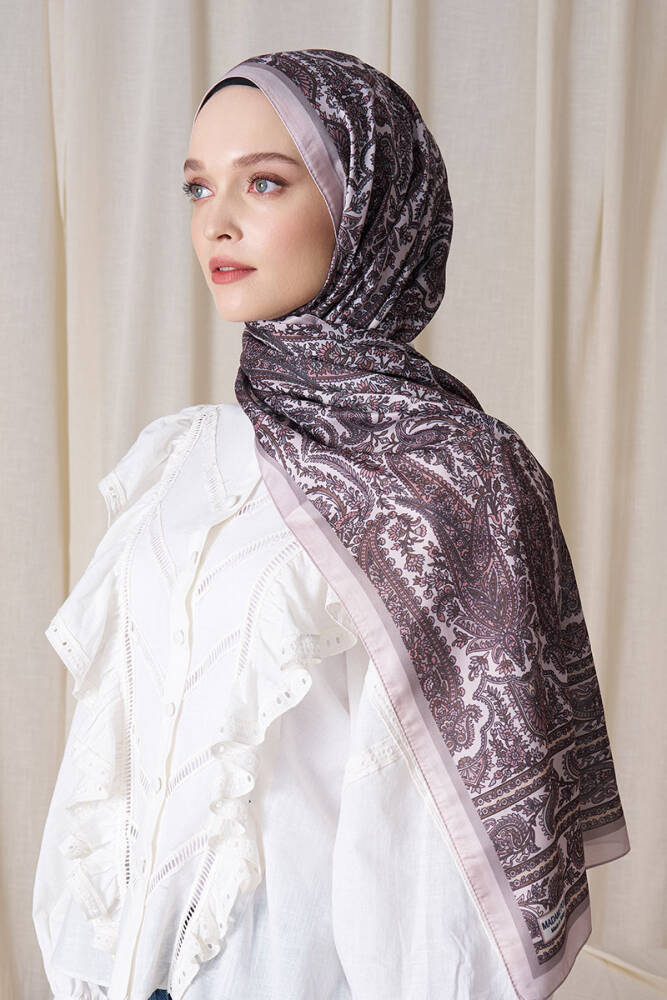 Historical Veloria Desen Şal - Bej - 2