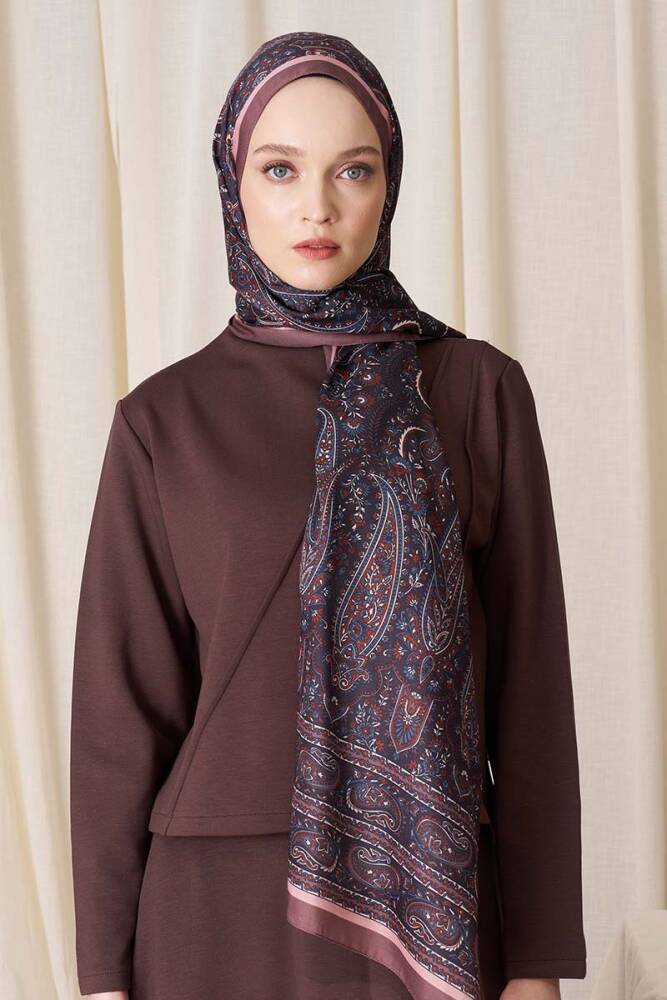 Historical Veloria Desen Şal - Browni - 1