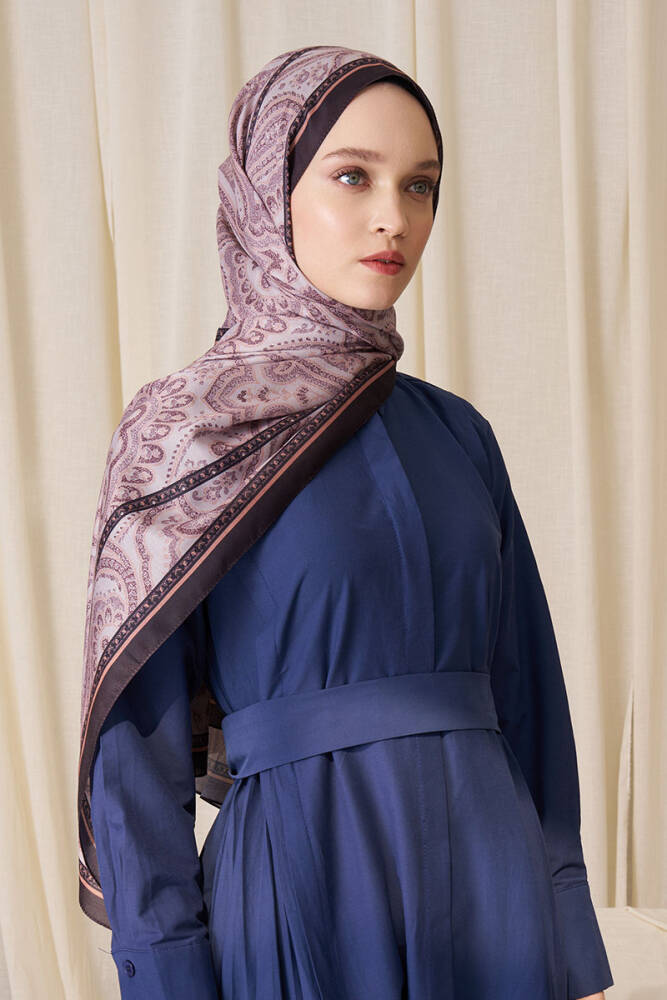 Elif Cıbır Historical Victorian Desen Şal - Bej - 5