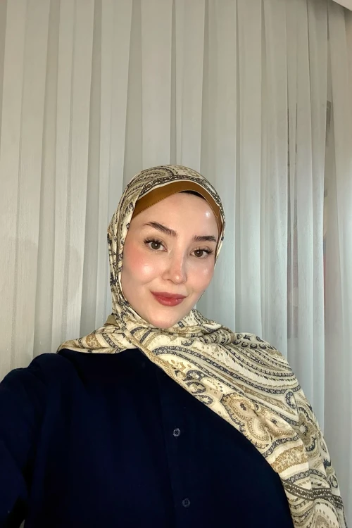 Historical Victorian Desen Şal - Camel 