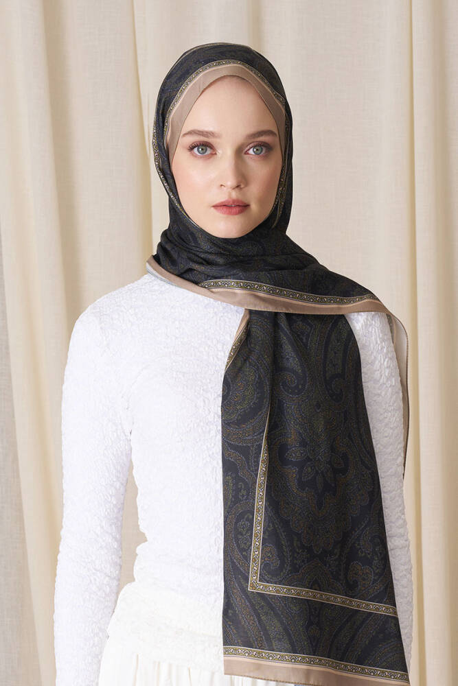 Historical Victorian Desen Şal - Gold - 4