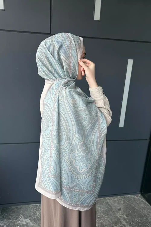 Historical Victorian Desen Şal - Mint 