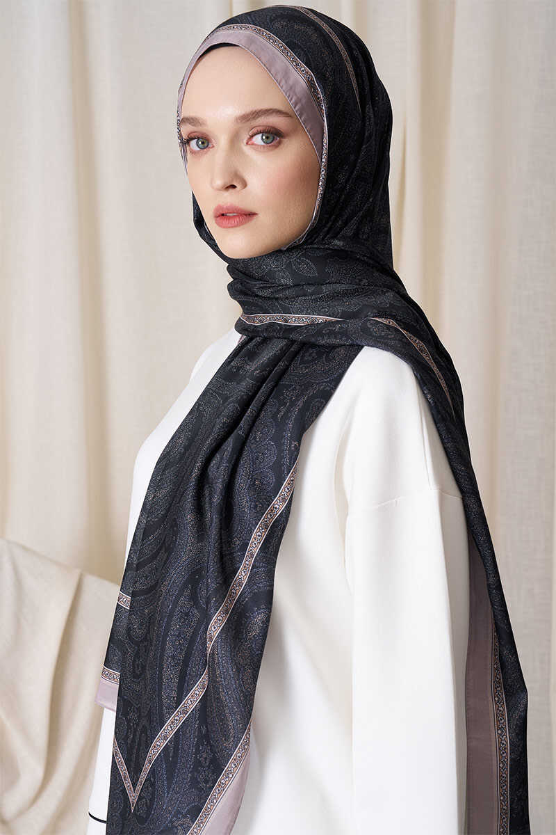 Historical Victorian Desen Şal - Taş - MADAME POLO