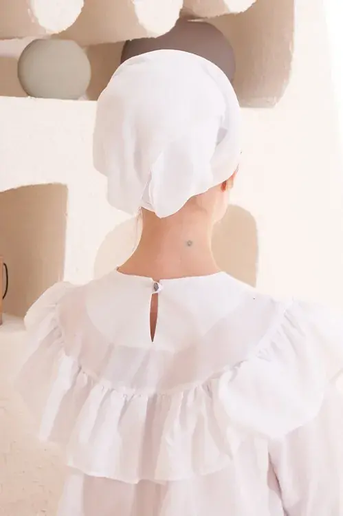 Pamuklu İç Tülbent - Beyaz - 1